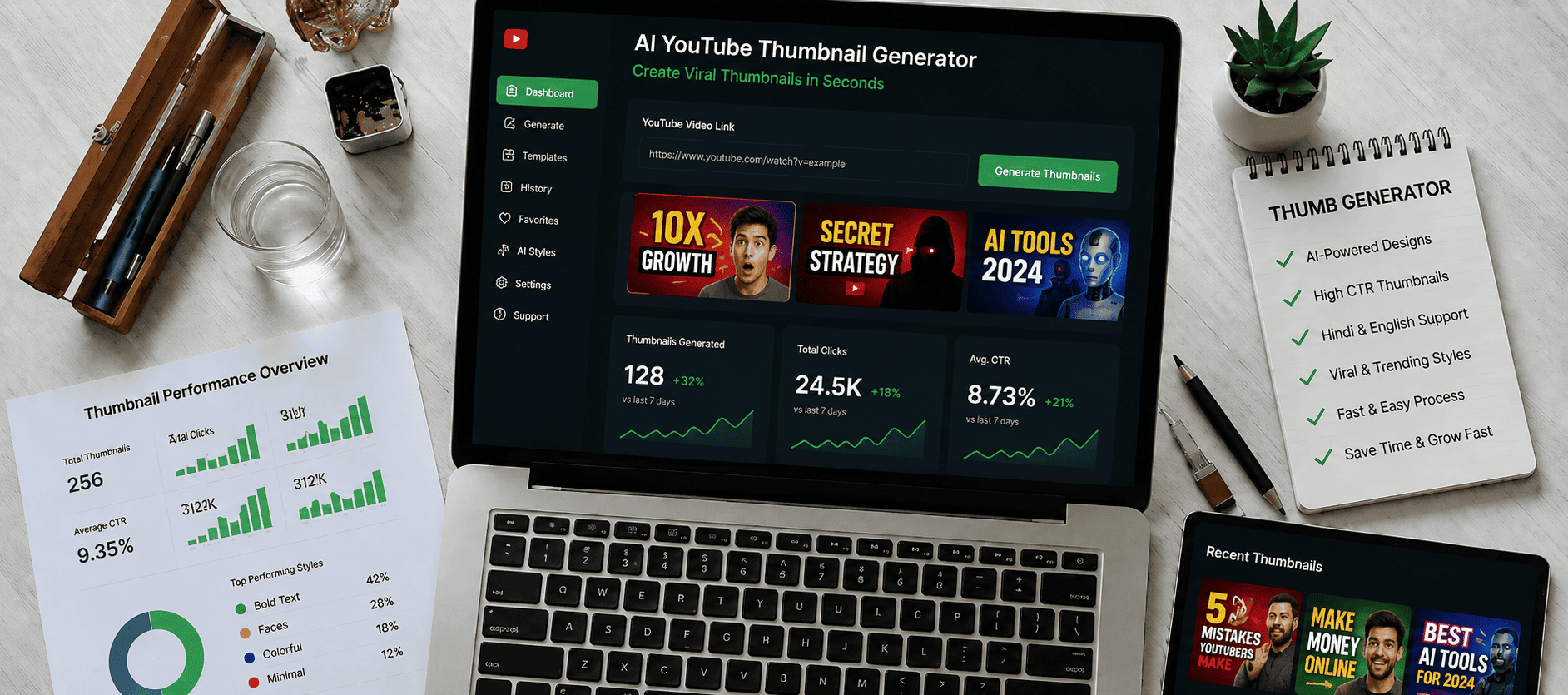 YouTube thumbnails generator